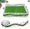 Mini recinzione decorativa da giardino con luci,Mini Recinzione per Giardino,Mini Staccionata in Legno,per Natale,Decorazione Ornamenti Pianta Vasi Bonsai delle Bambole DIY(100 cm x 5 cm) (bianco)