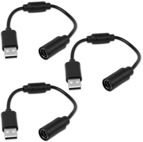 Cavo USB Breakaway per Xbox 360, cavo Rocksmith Real Tone Cable, Xbox Controller Cord, adattatore USB Xbox, Guitar Hero Dongle, compatibile con Logitech G920 G923 G27 e Thrustmaster 458 Spider Racing
