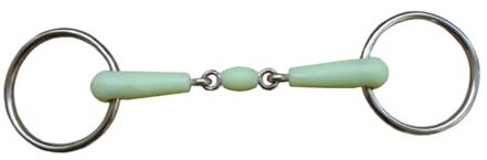 Oshhni Trensengebiss für Pferde, Pferdemundstück, Trensenwerkzeug für mit Pferden, mit Gummi umwickelt, Robustes Pferdegebiss, GrÜn