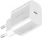 deleyCON Cargador USB C (Cargador Rápido) Adaptador de Corriente USB-C para iPhone 16, 15, Pro, Pro MAX, iPad, AirPods 4, Airpods MAX, Watch, S25/S24/S23, Pixel, Teléfono Móvil, PD 3.0 - Blanco