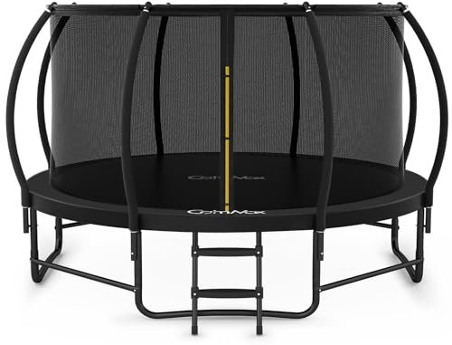 CalmMax 10FT/305CM Trampoline with Enclosure Net Ladder Indoor/Outdoor Trampoline for Kids Toddler - ASTM Approval