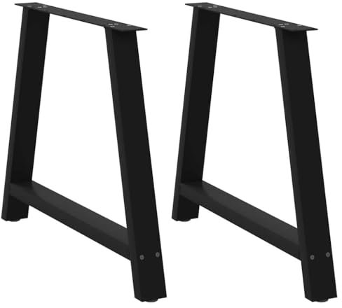 vidaXL Esstischbeine A-Form 2 Stk. Schwarz 100x(72-73) cm Stahl