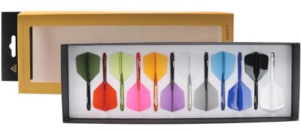 CUESOUL ROST 77 Integrierter Dartschaft und Flight, Big Wing Shape, Farbkollektion,Packung mit 12 Stück