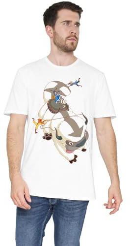 Avatar The Last Airbender Hang On Appa Unisex T Shirt, White, Medium