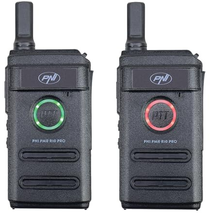 Kit of 2 portable radio stations PNI PMR R10 PRO, 446MHz, 0.5W, 16 programmable channels, 16 PMR and 50 CTCSS and 104 DCS tones, Monitor, Scan
