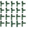 EpheyFIF Lot de 20 connecteurs de cadre de serre de 16 mm - Tubes ronds à trois voies - Joints de construction à quatre voies pour plantes grimpantes, supports de structures de jardin, projets de