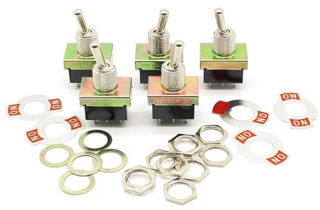 LTRAJUYNH 5pcs KN3-3 Toggle Switch with high Rocker Switch ON - ON six feet