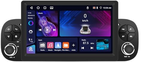 4G+64G Wireless Carplay Android Autoradio per FIAT Panda 2013-2020 7 Pollici Touchscreen Autoradio 2 Din con Android Auto GPS Navi WiFi Mirror Link Bluetooth FM/RDS/32 EQ/USB/SWC Telecamera Posteriore