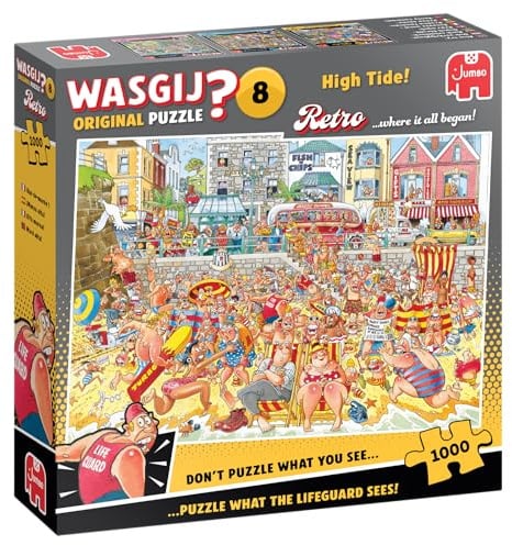 Wasgij Retro Original 8 - Flood - 1000 Pieces Escape Puzzle | Hidden Object Puzzle for Adults