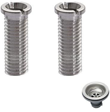 2 Stück Hohlschraube Spüle,Hohlschraube M12 für Siebkorbventile,Spüle Ersatzteile,Spülbecken Zubehör,35 mm Edelstahl Abflusssieb Waschbecken für Küchenspülen Ablaufventil,Ventilabläufe Zubehör