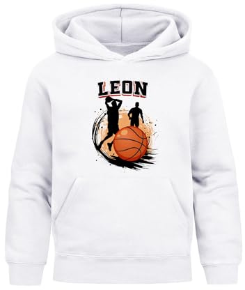 MoonWorks® Kinder Hoodie Fußball mit Namen personalisierte Geschenke Fußballer Jungen Kapuzensweatshirt Mädchen