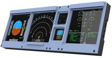TinyWizTo D106 A32X/A35X/A38X PFD-ND-ECAM-E/WD 4-in-1 12.6 Inch Display für MSFS 2020/2024, kompatibel mit Fenix, PMBG, FBW NEOV2, Home Simulation Cockpit Panel Display
