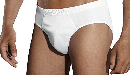 PEROFIL Slip Medio GIOVE 2000 100% fiolo Scozia (7 XXL IT56, Bianco)