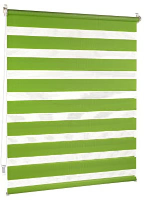 Victoria M. Doppelrollo Klemmfix ohne Bohren, 100 x 230cm (BxH) Grün, Rollo Fensterrollo lichtdurchlässig & verdunkelnd,Duo-Rollo Klemmmontage Zebrarollo für Fenster & Türen
