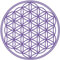 Samunshi® Lebensblume Wandtattoo Blume des Lebens Aufkleber Wandbild Blumen Wandsticker Yoga Sticker Wanddeko 20 x 20cm lavendel