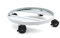 Round plant pot trolley with wheels - cm. 30 aluminum -
