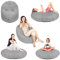 PATCH HOME 2 in 1 Funktion Sitzsack Sessel Bean Bag Sitzsäcke Gaming mit Reißverschluss bereits befüllt - Ø 100cm - Grau