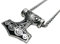 Germanenschmuck Thors Hammer Anhänger für Kette | mit 925 Sterling Silber versilbert, Schonenhammer Kettenanhänger, Thor Hammer Amulett für Kette