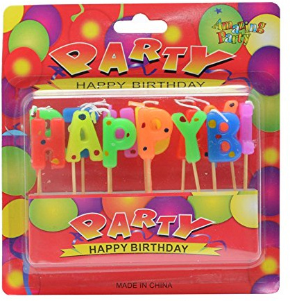 13pcs Happy Birthday Multicolour Polka dot Letters Candles For Boys Girls Birthday Cake Party Toppers Decorations
