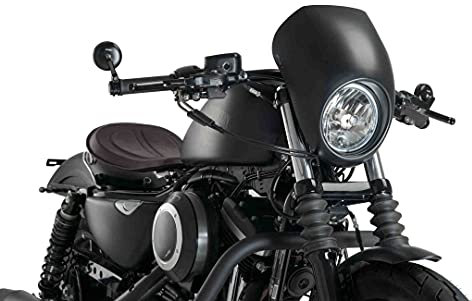 Customaccess Tête de Fourche Modèle Free Spirit Noir Mat pour Harley Davidson Sportster 883 Superlow 17'-19'