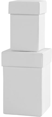 Creativ QuadratischeDeckelkartons, Weiß