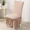 NEU Spandex Stretch Stuhlbezug mit Rock Abnehmbarer Anti-Dirty Chair Schonbezug für Esszimmer Küche Hochzeit Hotel Bankett, BLN-tuo, 4 STK