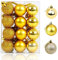 N/A. Orapink Weihnachtskugeln Ornamente für Desktop Weihnachtsbaumschmuck 24 Stück 3,0 cm Mini Dekokugel für Hochzeit Party (Gold)