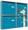 Briefkastenanlage 4 Fach | Postkästen 72x64x10cm groß | verzinkter Stahl schwarz DIN A4 Motiv Sally und Georg | Briefkasten Set 4 Briefkästen Namensschild 2 Schlüssel Montagematerial
