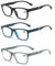 KoKoBin Lesebrille 3 Stück Computerbrille Herren und Damen mode Lesebrillen mit bequemen Federscharnieren Brille +1.5