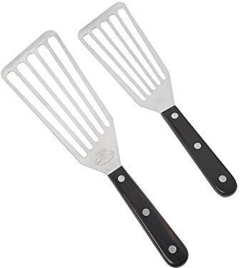 Fish Spatula,2 Pack Stainless Steel Metal Spatula,Slotted Spatulas for Cooking,Flipping,Turning,Frying and Grilling