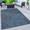 Paco Home Outdoor Teppich Flachgewebe Sisaloptik Modern Einfarbig meliert wetterfest & pflegeleicht Küchenteppich Ideal für Terrasse Balkon Garten, Grösse:80x150 cm, Farbe:Blau