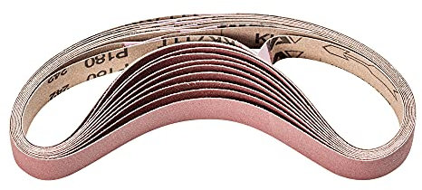 PFERD Schleifband BA, 10 Stück | Korund 20x520mm A180 | 45098018 – für universelle Anwendung mit Bandschleifer