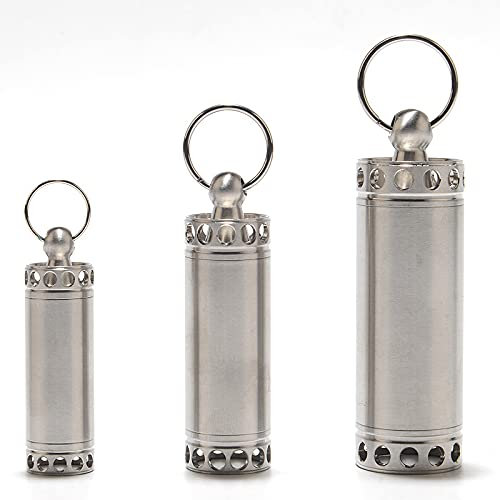 Pillendose Schlüsselanhänger Wasserdicht, Schlüssel-Anhänger Mini AufbewahrungsBox klein Kapsel wasserdichte Tablettendose für Unterwegs, Pillendose Klein (81MM)