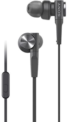 Sony MDR-XB55AP In-Ear Extra Bass Headphones with mic for phone calls - Black