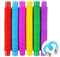 Udewo 12 PCS Mini Pop Tubes, Colourful Sensory Toys - Stretch Pipe Toys for Autism Children & Adults, Reduce Anxiety