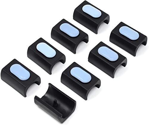 Design61 PTFE 8er Set Gleiter für Stühle Freischwinger Stuhlgleiter Ø 20-22 mm Möbelgleiter Klemmschalengleiter