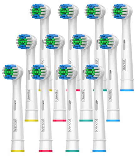 Dentia Replacement Toothbrush Heads Compatible with Oral-B Braun Electric Toothbrush, Precision Clean Replacement Brush Heads, 12 Pack