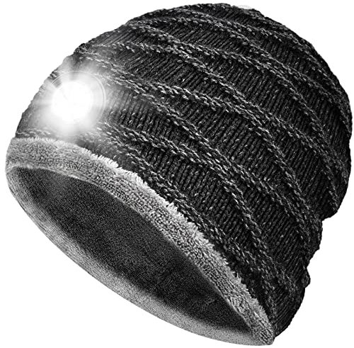 Idee Regalo Natale 2024 per Uomo - Berretto con Luce LED Ricaricabile, Regali Originali per Uomo Teenager Lei Lui Donna Gadget Utili Tecnologici, Cappello con Luce, Cavalcare, Pesca, Camminare Regalo