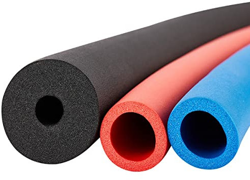 Schaumstoffschlauch Für Heiß- Und Kaltwasserleitungen Flexibler Rohr Isolierschlauch Für Griffhalterung 12/14/22/25 Mm ID Gummischlauch Isolierung Schwarz/Rot/Blau (Color : Schwarz, Size : 12mm*4mm