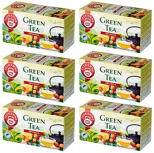 Teekanne Grüner Tee mit Kaktus (Opuncia), 6er-Pack