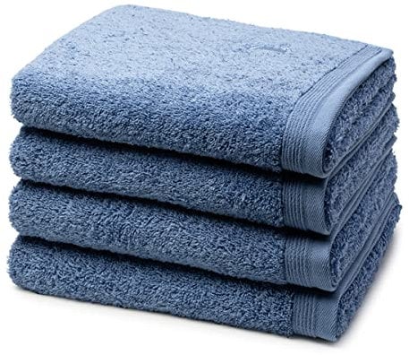 Möve - Superwuschel - 4 X Handtuch - im Set - Baumwolle (50 X 100cm Cornflower)