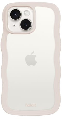 holdit Wavy Case - Light Beige/Transparent - iPhone 15/14/13