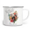 MIKALINO Personalisierte Emaille Tasse, Beste Fotografin Geschenk, Kamera Motiv, Blumen Design, Personalisiert mit Wunschnamen, Tasse mit Namen - Tasse bedruckt