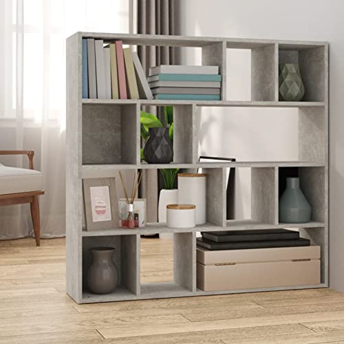 Gecheer Libreria/Divisorio Grigio Cemento 105x24x102 cm