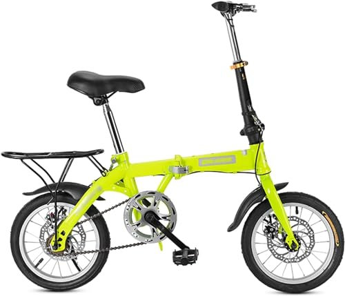 Kcolic Mini Klapprad, Leichtes Pendlerfahrrad Mit Doppelscheibenbremsen Und Gepäckträger Für Erwachsene, Pendeln Im City Bike B,14inch