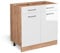 Vicco Küchenunterschrank R-Line, Schubladenschrank für die Küche, Weiß Hochglanz, 80 cm AP Marmor