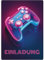 PACKLIST® 12x Gaming Einladungskarten Kindergeburtstag Junge Mädchen – Gamer Party Einladung mit Game-Controller Design - SPIELEABEND!