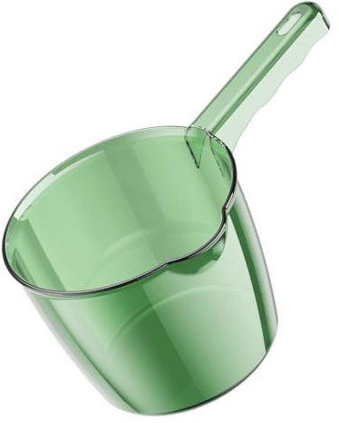 Fellflying Bathing Mug - Bath Pitcher Transparent Water Dipper | Strong Long Handle Bath Mugs for Bathroom, Water Ladle for Bath, Kitchen, Fruits, Bathroom, Vegetables