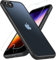 Cum2giff Matt Hülle für iPhone SE 3/2 (2022/2020), iPhone 8/7 mit HD Schutzfolie Glas, [Militärschutz] Schutzhülle Anti-Kratzen Anti-Fingerabdruck Durchscheinende Rückseite Schutzhülle (Schwarz)