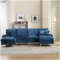 Sapgaks Sektionalsofa in U-Form, modernes Schlafsofa, 4-Sitzer, gepolstertes Möbelstück, modernes Design, Chenille-Stoff (blau)